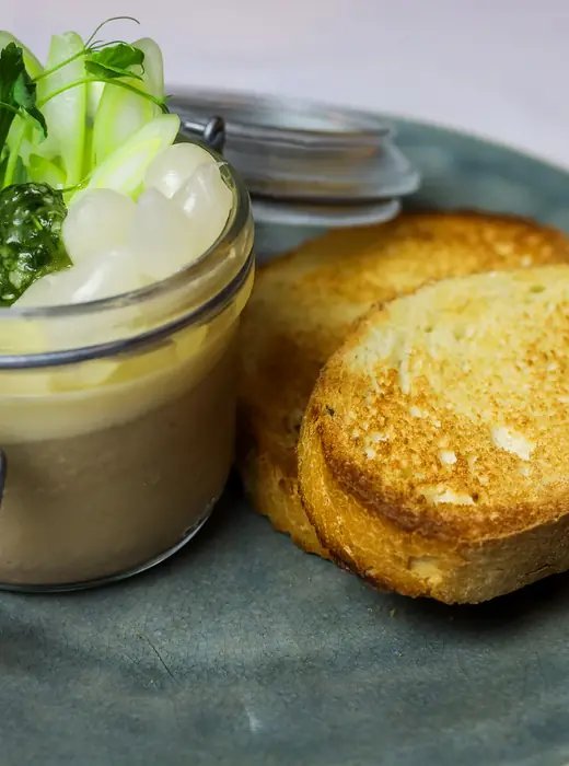 Champagne duck liver parfait with toast